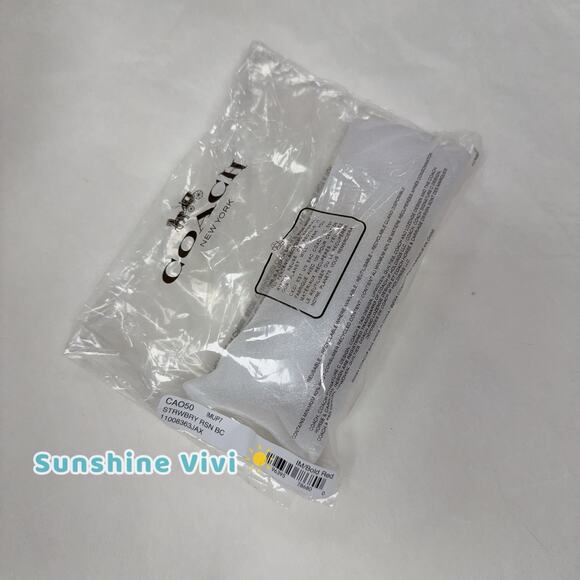 NWT Coach Strawberry Bag Charm CAO50 BRASS/Red - Picture 3 of 10